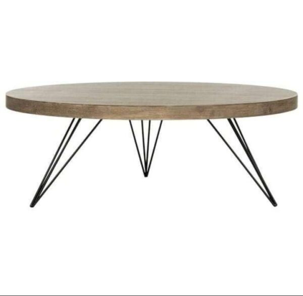 Mansel Retro Mid Century Round Coffee Table - Image 2