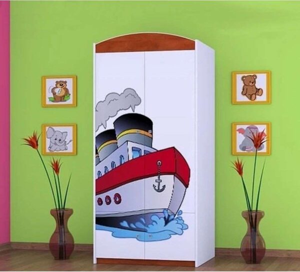 Children's wooden wardrobe Happy boat