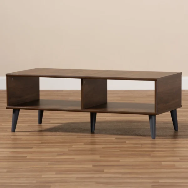 Mid-Century Modern Brown Coffee Table by Baxton Studio - Image 3