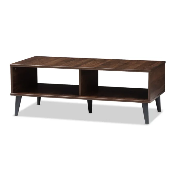 Mid-Century Modern Brown Coffee Table by Baxton Studio - Image 2