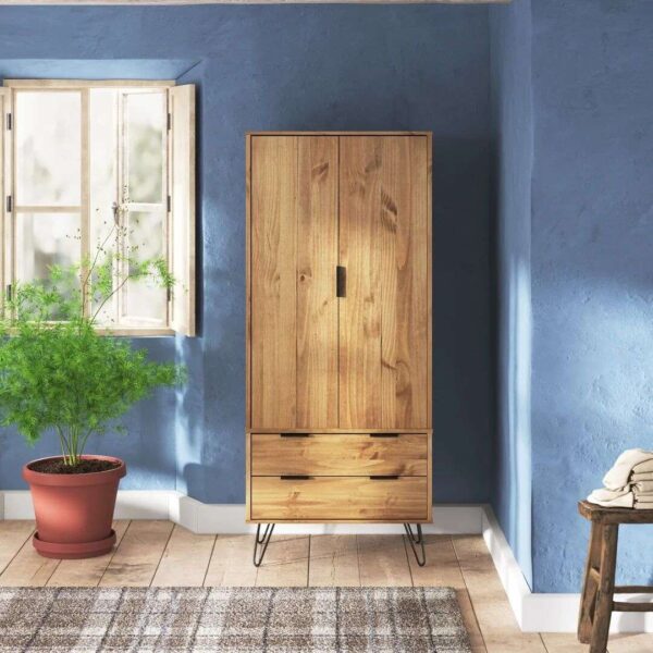 Cashel 2 Door, 2 drawer wardrobe, industrial design